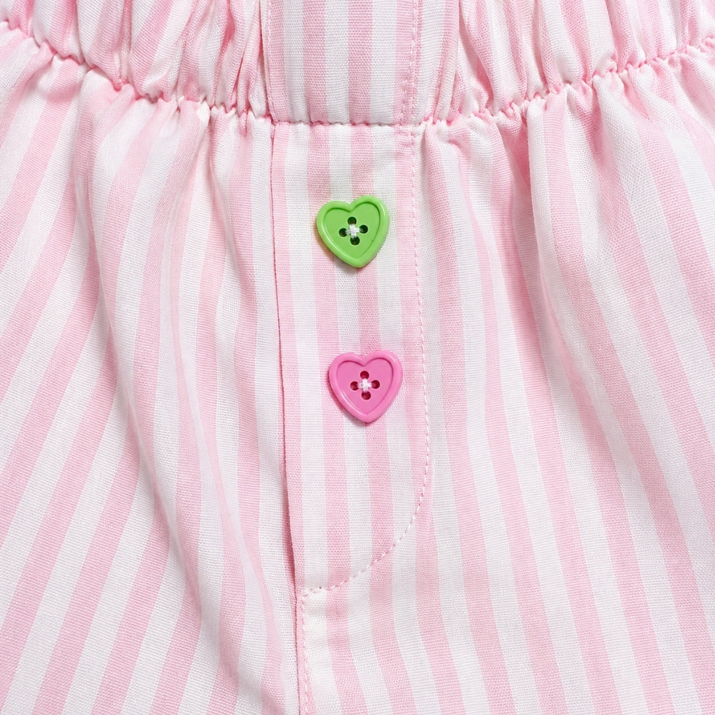 Boxerino a righe rosa "cuoricini”