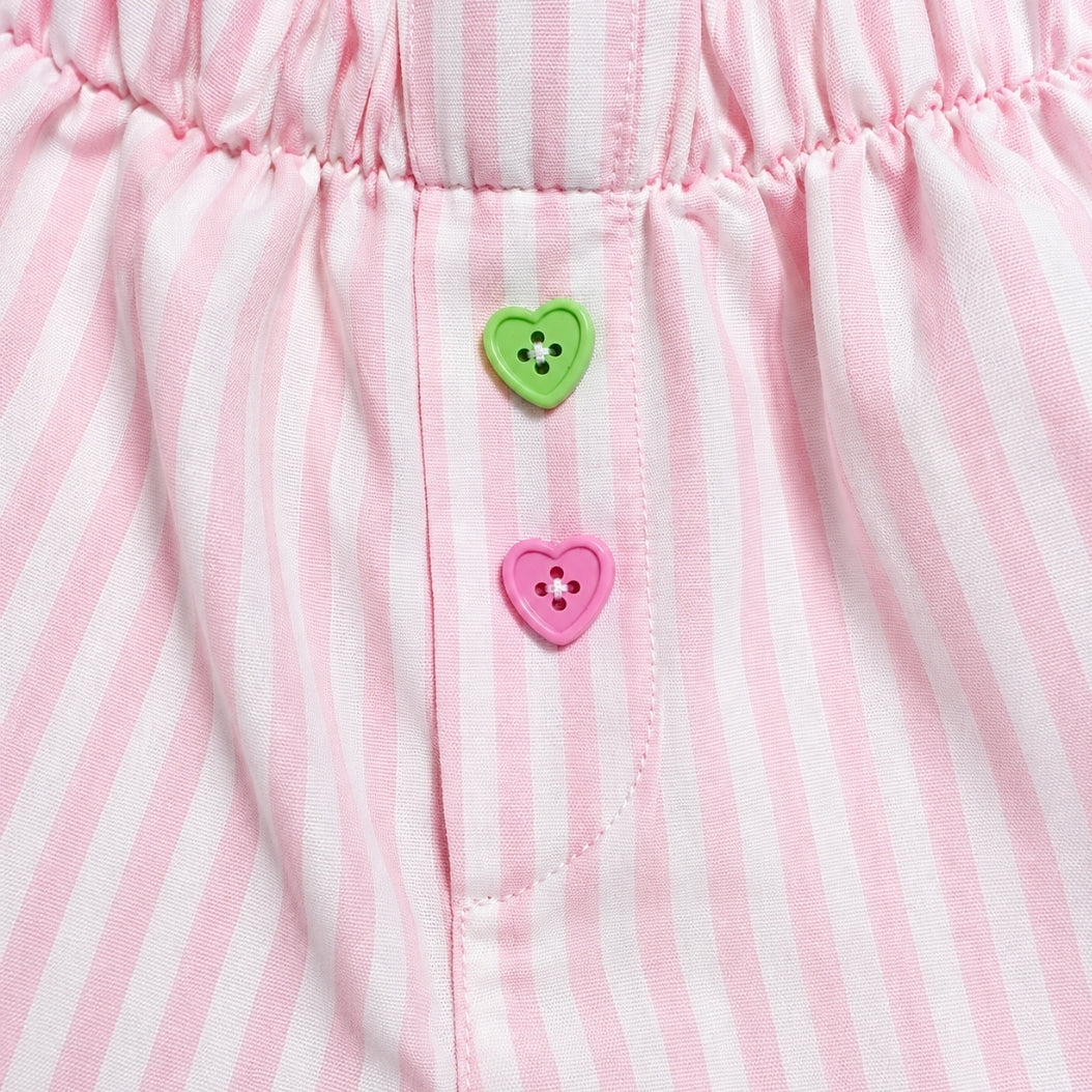 Boxerino a righe rosa "cuoricini”