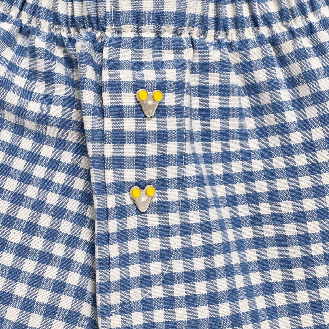 Boxerino vichy blu "topolini”