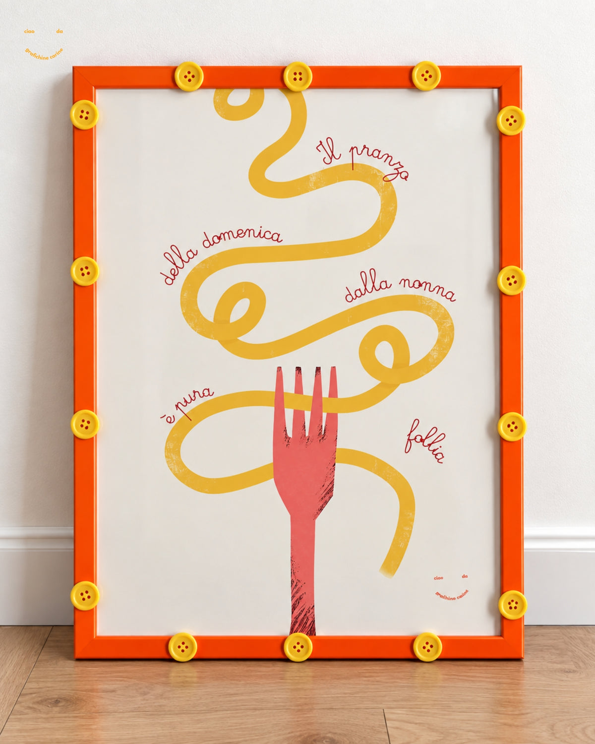Quadretto finito "Il pranzo della domenica dalla nonna è pura follia"