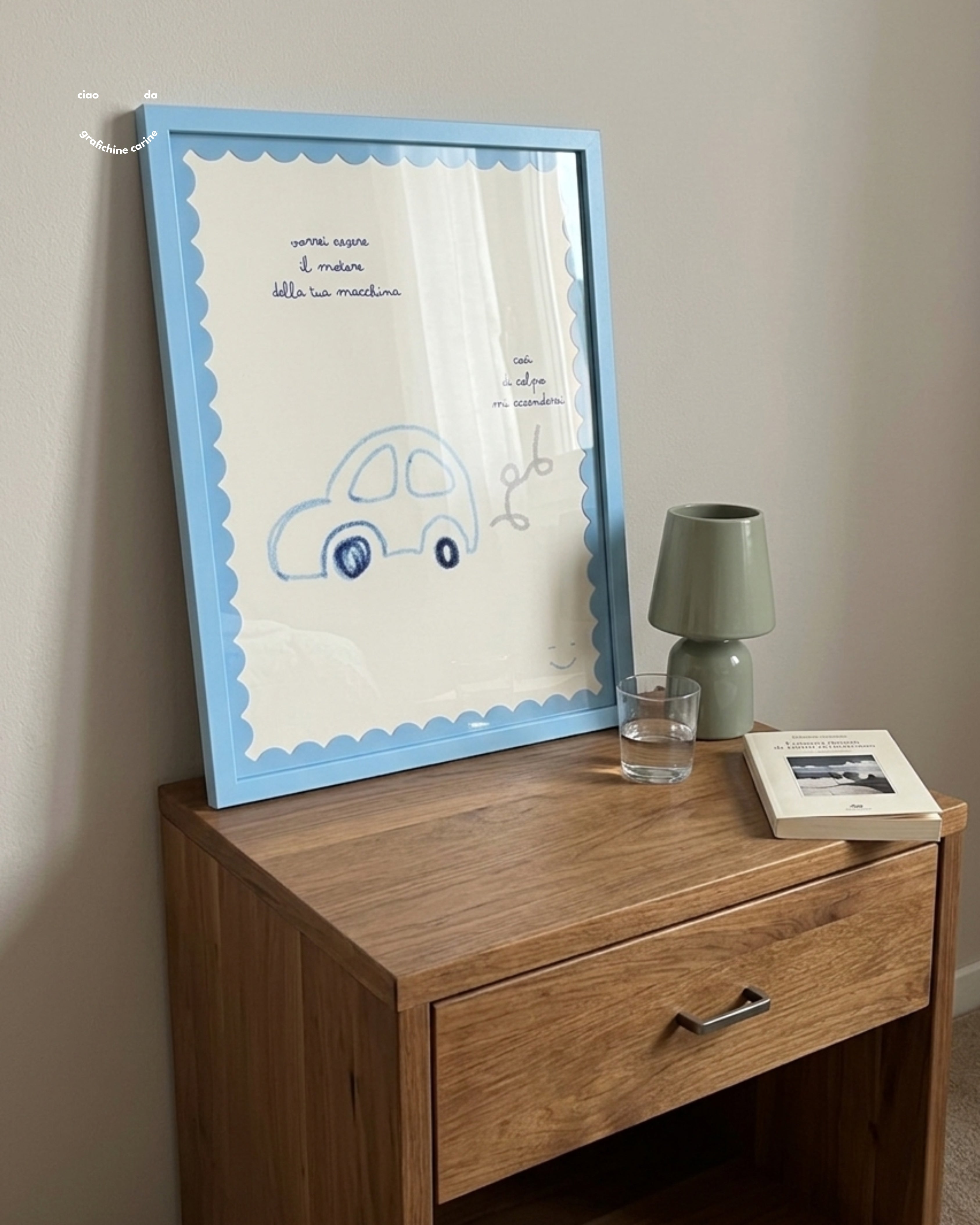 Cornice - AZZURRA CHIARO CON MOTIVO NUVOLETTE